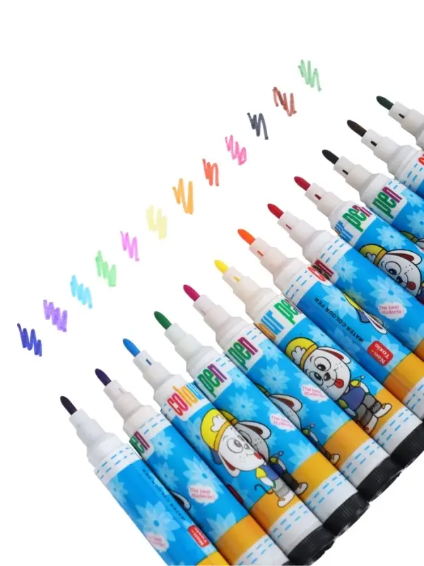 Фломастеры, 12 цветов, МИНИ, в блистере, вентилируемый колпачок