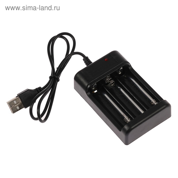 Зарядное устройство для трех аккумуляторов АА UC-25, USB, ток заряда 250 мА, чёрное Зарядное устройство для трех аккумуляторов АА UC-25, USB, ток заряда 250 мА, чёрное