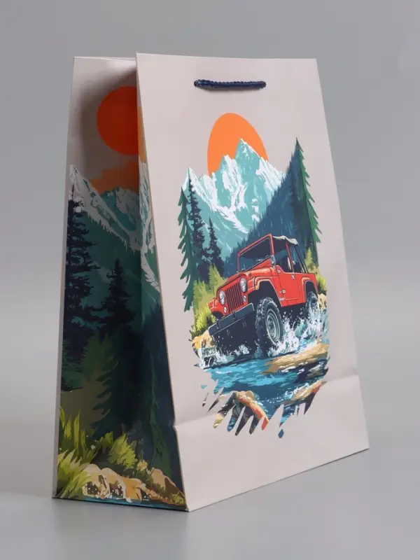 Пакет подарочный "Путь сильных" ламинированный 26 х 12 х 32 см