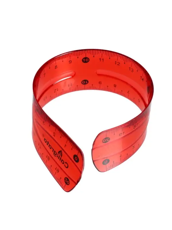 Набор геометрический Calligrata, силиконовый, гибкий, 3 предмета (линейка 20 см, угольник, транспортир), МИКС