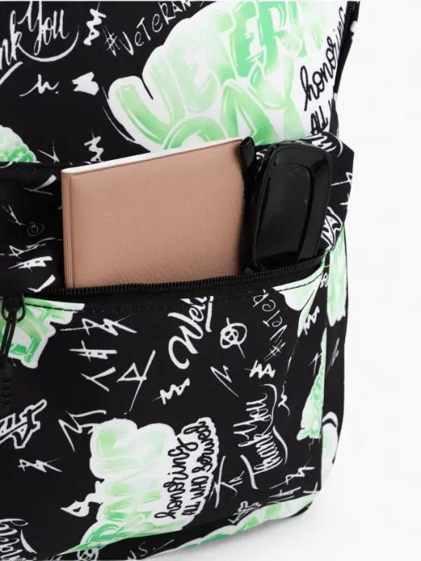 Рюкзак школьный, 1 отделение, 3 кармана, 30&times;13&times;42 см, зелёный