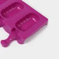 Форма для мороженого &laquo;Эскимо волна&raquo;, силикон, 19.4&times;13 см, 3 ячейки (7&times;4 см), МИКС