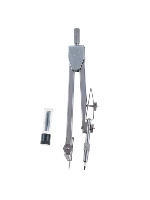 Циркуль металлический Calligrata, 110 мм, с грифелями, в пластиковом пенале