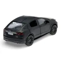 Машина металлическая Tesla Model X Plaid, 12 см, свет и звук, открываются двери, инерция, черная матовая