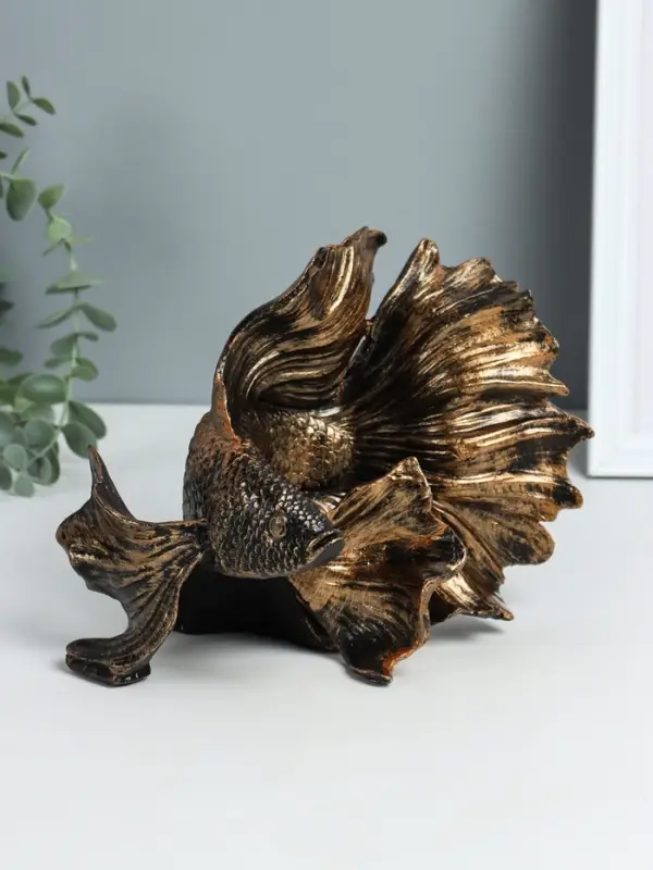 Фигура полистоун &laquo;Рыбка золотая&raquo;, 20.5&times;16&times;14 см