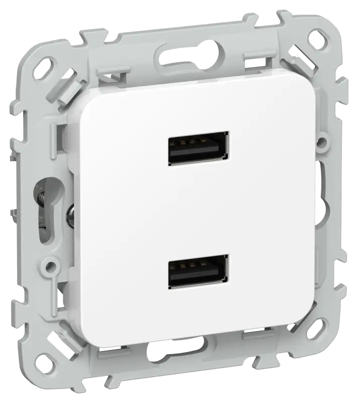 FLITE Розетка USB A+A 3,1А РЮ-2-ФлБ белый IEK