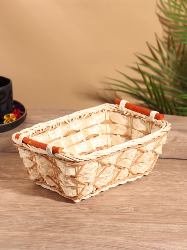 Корзина плетеная 23x17x9 см, ротанг