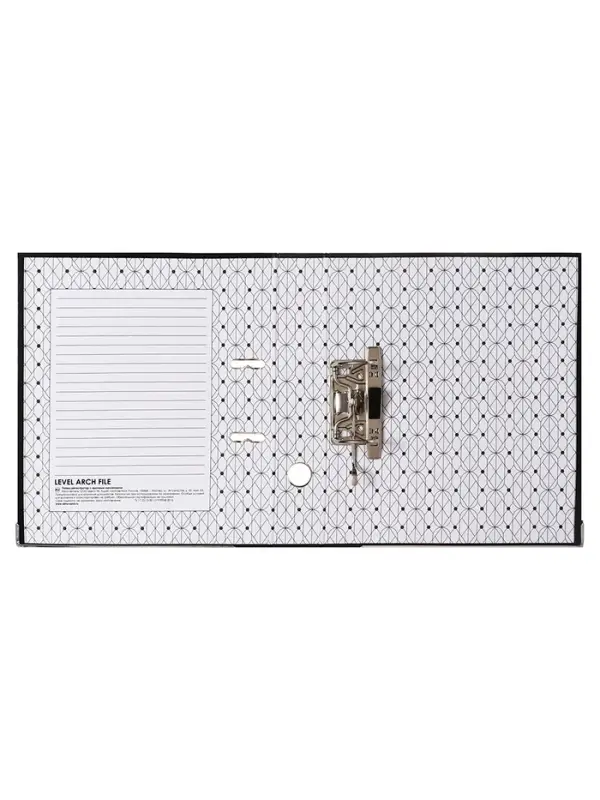 Папка-регистратор А4, 50 мм, ПВХ, тиснение &laquo;лен&raquo;, металлическая окантовка, карман на корешок, собранная, черная