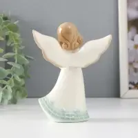 Фигурка керамика &laquo;Девочка-ангел в платье с клеткой молится&raquo;, 9&times;6&times;12 см