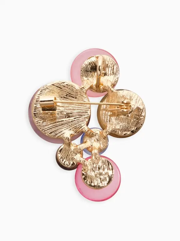 Брошь &laquo;Планеты&raquo;, разноцветная в золоте