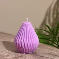 Свеча "Груша в ромбик" 6х6х8 см, соевый воск МИКС Свеча "Груша в ромбик" 6х6х8 см, соевый воск МИКС