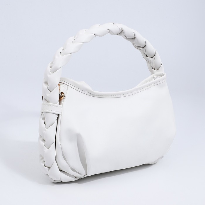 Сумка-багет на молнии, цвет белый Сумка-багет на молнии, цвет белый