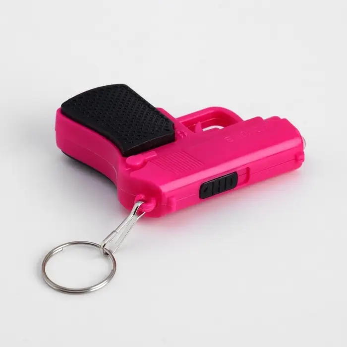 Фонарик брелок для ключей на кольце «Пистолет», 3×AG3, МИКС