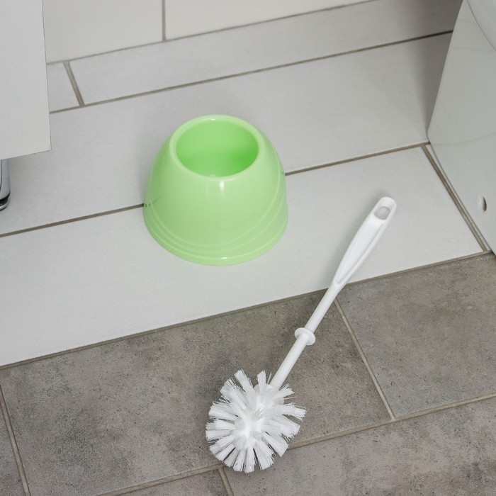 Ёршик для унитаза с подставкой BEROSSI Aqua, 13×13×36 см, цвет салатовый Ёршик для унитаза с подставкой BEROSSI Aqua, 13×13×36 см, цвет салатовый