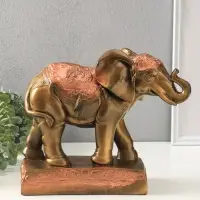 Копилка для денег &laquo;Слон удачи&raquo;, гипс под золото, 32&times;26&times;12 см