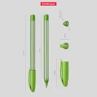 Ручка шариковая ErichKrause U-108 Spring Stick, игольчатый узел 0.7 мм, чернила синие, супермягкое письмо, МИКС