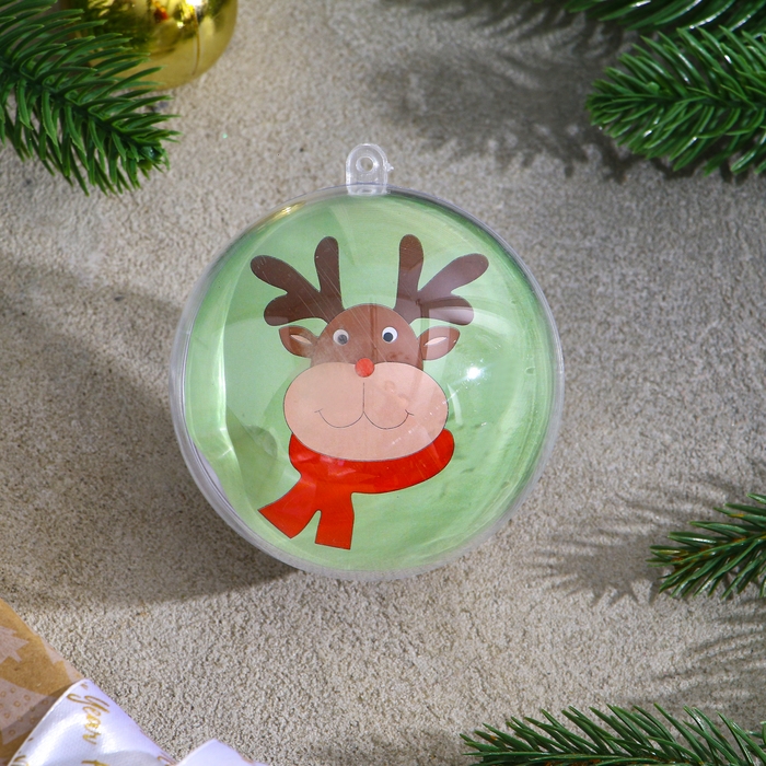 Ёлочное украшение под раскраску «Олень» размер: 8 см; 2 шт., кисть Ёлочное украшение под раскраску «Олень» размер: 8 см; 2 шт., кисть