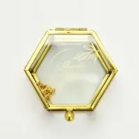 Шкатулка для колец "Шестиугольник", 7 х 6 х 3,5 см, стекло