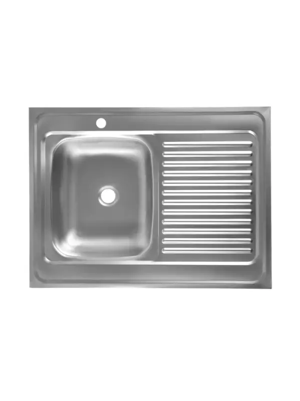 Мойка кухонная ZEIN, накладная, левая, 0.4 мм, 80*60*16 см, 1 1/2&rsquo;&rsquo;, без сифона