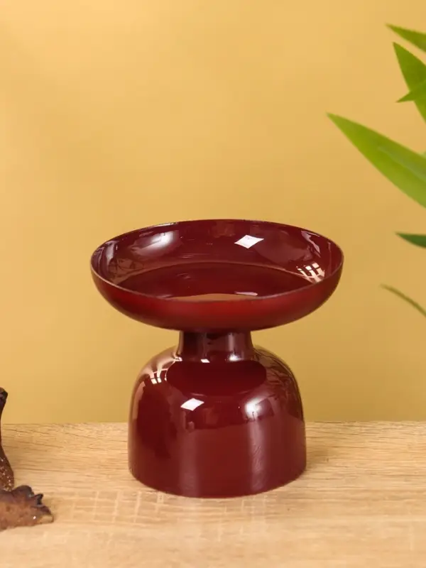 Подсвечник на 1 свечу "Сливовый" глянцевый 10х10х9 см