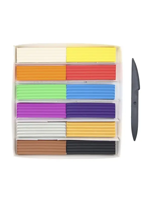 Пластилин мягкий (восковой) 12цв 230г "Фантазия"