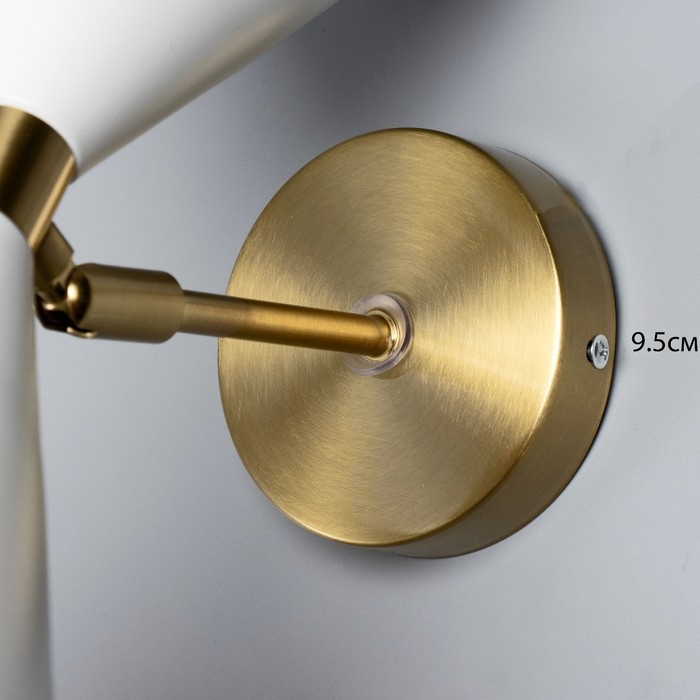 Бра "Мурано" 2хЕ27 40Вт бело-золотой 16х26х40 см