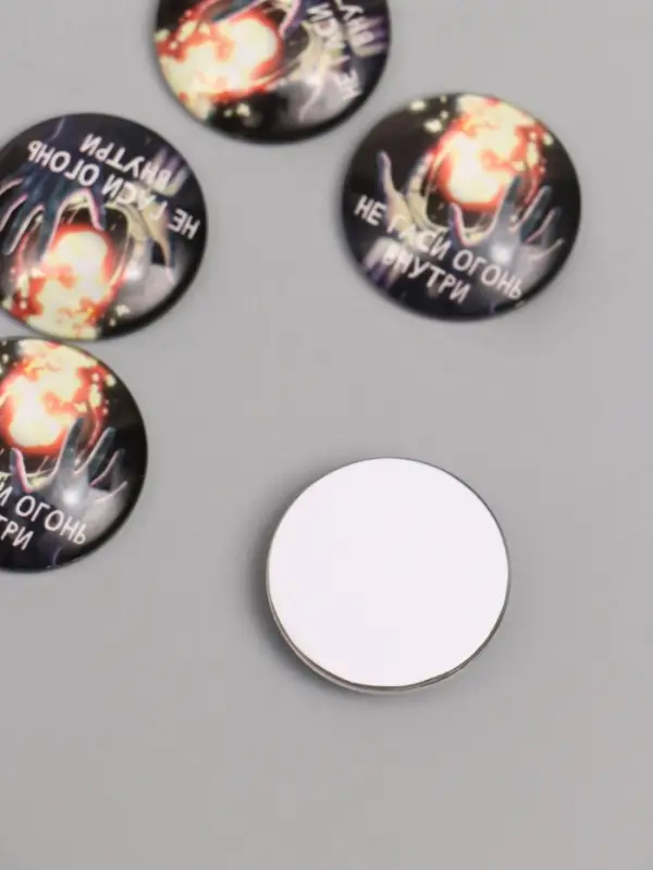 Кабошон стекло для творчества Кабошон стекло для творчества "Круг. Не гаси огонь внутри" 3х3 см