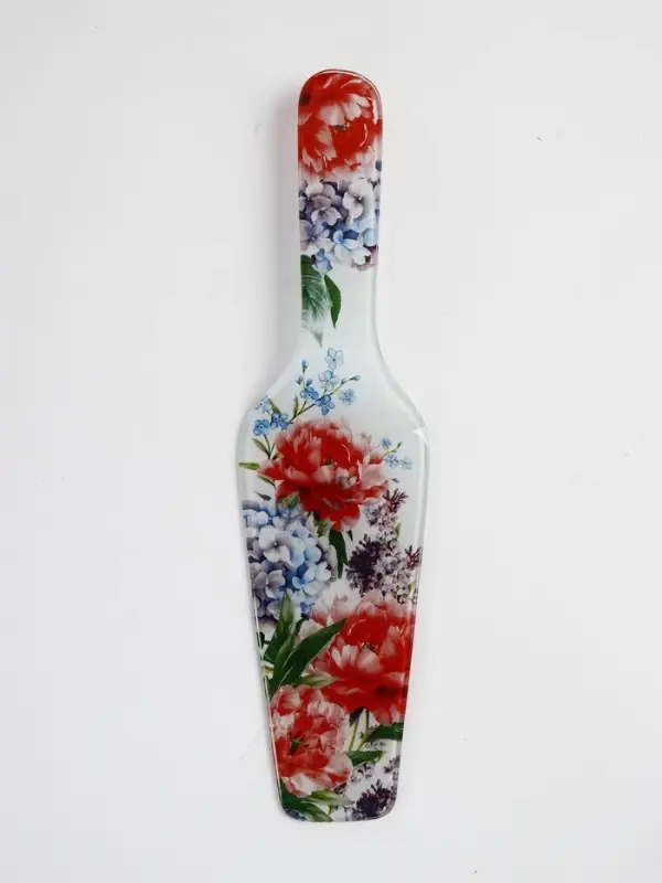 Лопатка для торта &laquo;Нежность&raquo;, 7&times;26.5 см, стекло, разноцветная