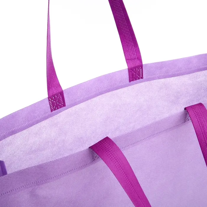 Сумка пляжная без застёжки, 45&times;12&times;35 см, однотонная, сиреневая