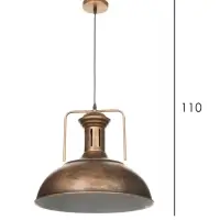 Светильник подвесной BayerLux William, 1&times;40 Вт, Е27, золотисто-чёрный, 40&times;40&times;35-100 см