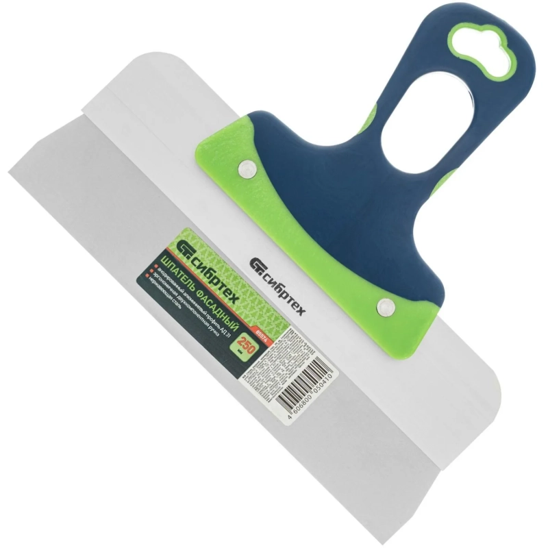 Шпатель фасадный 250 мм двухкомпонентная ручка нерж. сталь Сибртех 85574