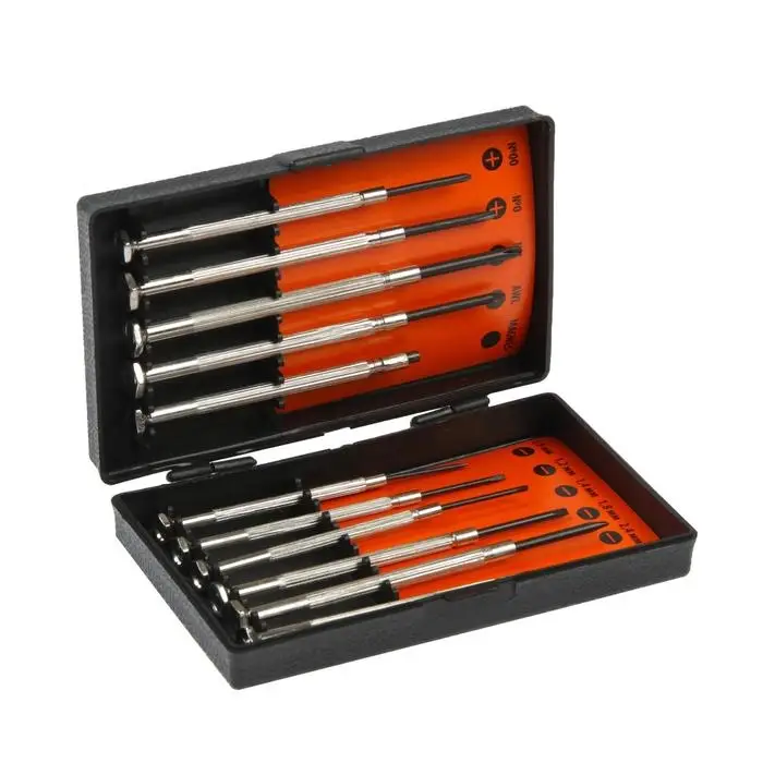 Набор отверток Sparta, для точных работ, PH00-0-1, SL0.9-3, 11 шт., пластиковый кейс Набор отверток Sparta, для точных работ, PH00-0-1, SL0.9-3, 11 шт., пластиковый кейс