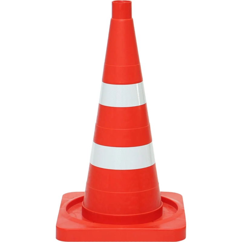 Конус сигнальный 2 с/о полосы квадратное основание 510 мм КС-2.8