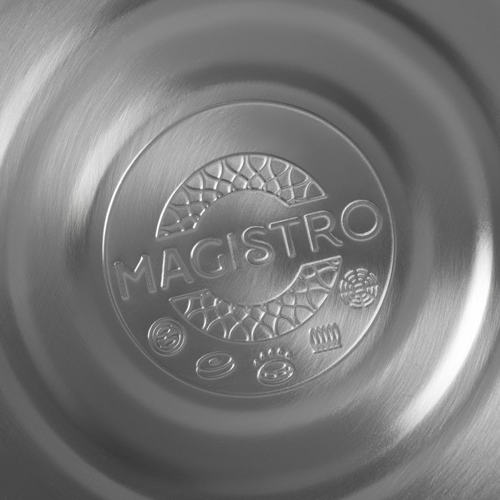 Чайник со свистком из нержавеющей стали Magistro Stone, 2,7 л, ручка soft-touch, индукция, цвет чёрный Чайник со свистком из нержавеющей стали Magistro Stone, 2,7 л, ручка soft-touch, индукция, цвет чёрный