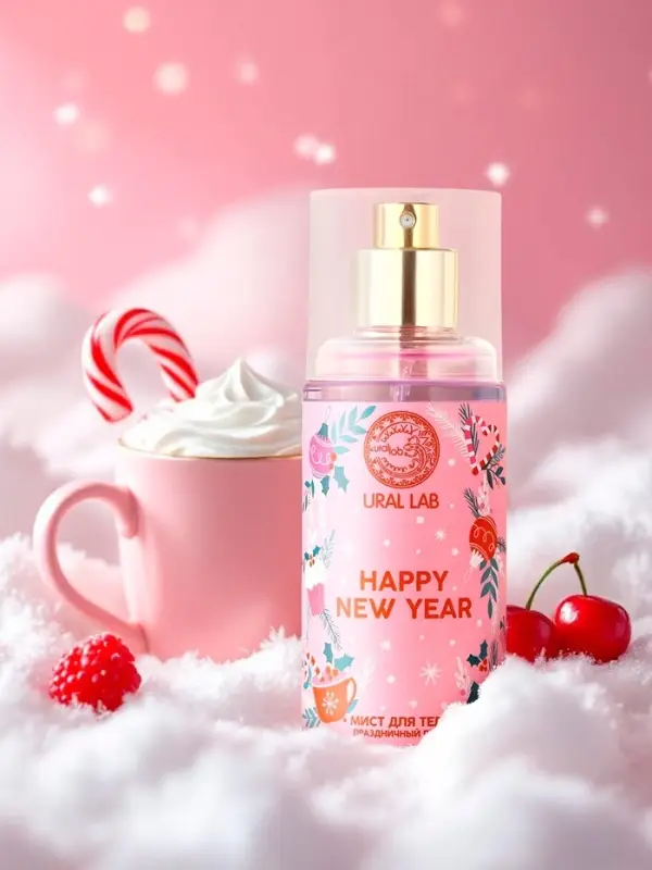 Мист для тела Happy New Year, 88 мл, аромат праздничный пунш, URAL LAB
