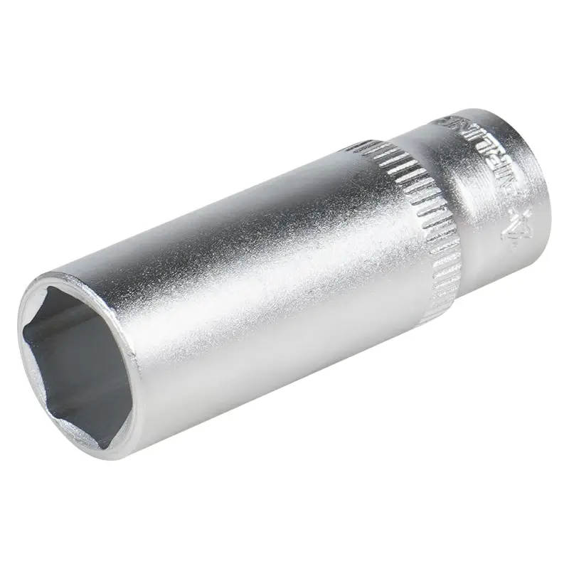 Головка торцевая 1/4"DR шестигранная 13мм, L=50мм пласт.подвес