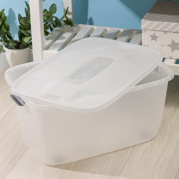 Бокс универсальный, на колёсиках, 46 л, 60×40×29 см, цвет МИКС Бокс универсальный, на колёсиках, 46 л, 60×40×29 см, цвет МИКС