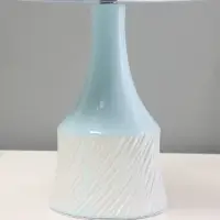 Лампа настольная RISALUX &laquo;Бирюза&raquo;, Е14, 40 Вт, голубая, 22&times;22&times;38 см