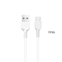 Кабель Hoco X20, Type-C - USB, 3 А, 3 м, PVC оплетка, белый