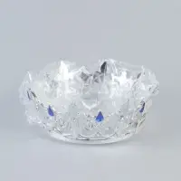 Топпер для торта &laquo;Корона&raquo; 15&times;5.2 см, серебряная с синими стразами