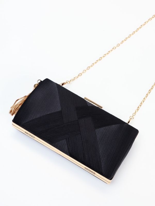 Сумка-клатч на фермуаре, цвет чёрный Сумка-клатч на фермуаре, цвет чёрный