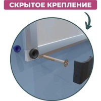 Доска магнитно-маркерная Attache 60х90 см алюм. профиль черн.угл