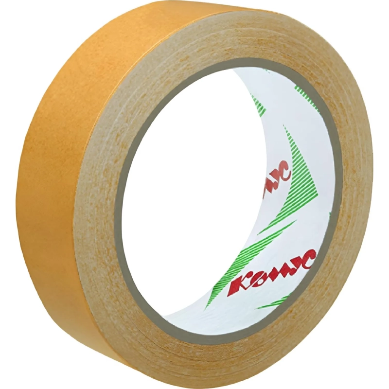 Клейкая лента двусторонняя Комус 38мм х 25м, полипропилен