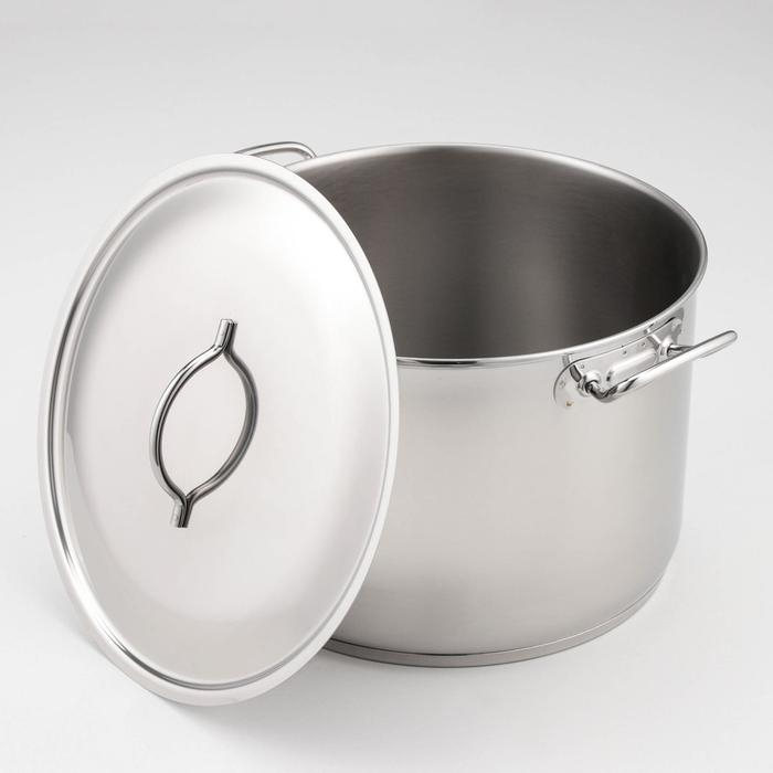 Кастрюля цельнотянутая, 16 л, d=31,6 см, капсульное дно, индукция Кастрюля цельнотянутая, 16 л, d=31,6 см, капсульное дно, индукция