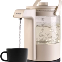 Чайник HYK-G7700 2,5л 2200Вт кремовый (стекло)