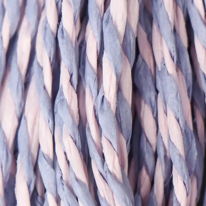 Пряжа 100% целлюлоза "Softino Raffia Color Melange" кручёная, сиреневый закат 10м ±2м