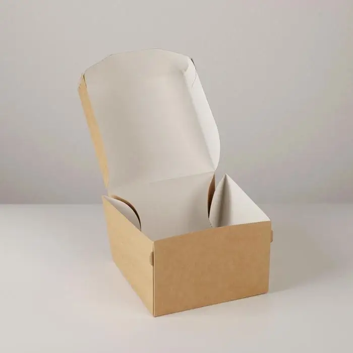 Коробка подарочная складная крафтовая, упаковка, 12 х 8 х 12 см Коробка подарочная складная крафтовая, упаковка, 12 х 8 х 12 см