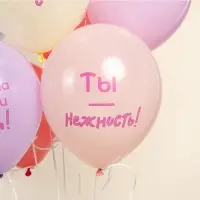 Воздушные шары латексные 12" &laquo;Нежные слова&raquo;, набор 25 шт. МИКС