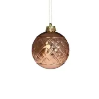 Ёлочные игрушки &laquo;Изабель&raquo;, шары новогодние, набор 9 шт., геометрия, золото