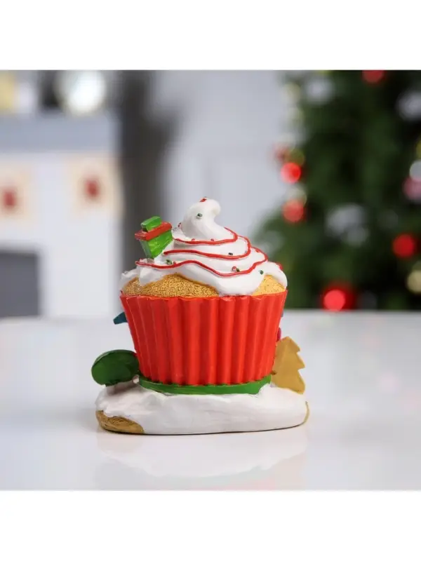 Светодиодная фигура &laquo;Домик из сладостей&raquo; 13&times;12&times;9 см, полистоун, от батареек LR44&times;3, свечение тёплое белое